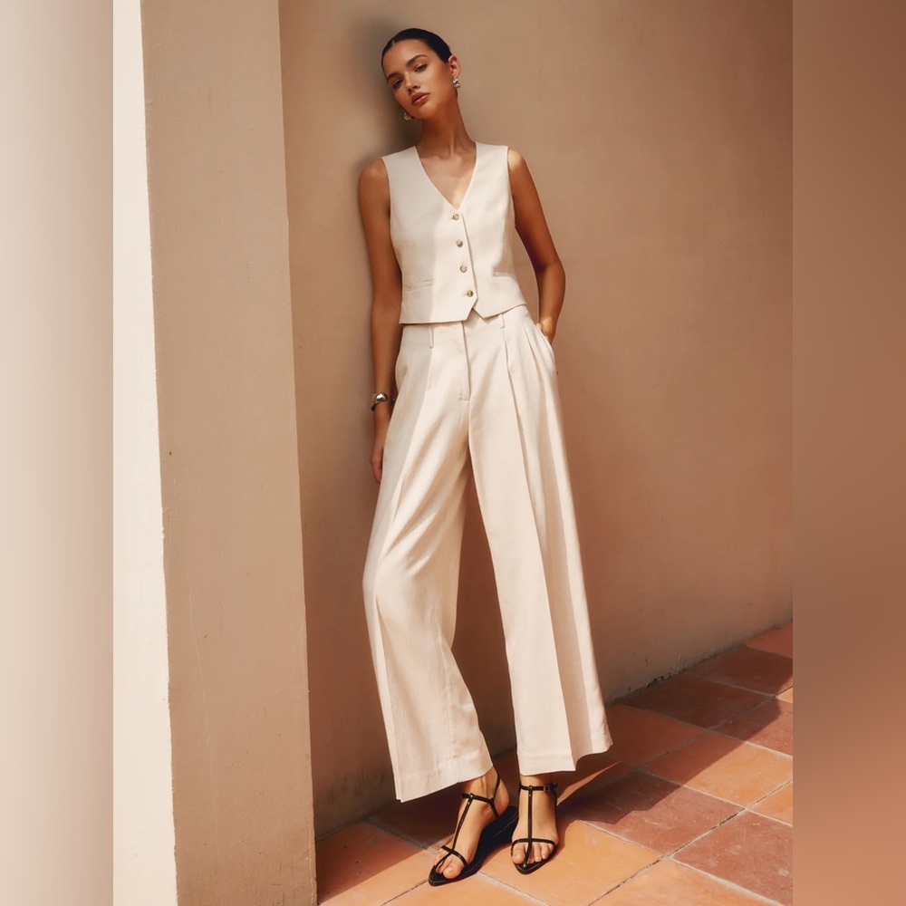 COMMENSE Solid Suit Straight Leg Pants - size XSmall